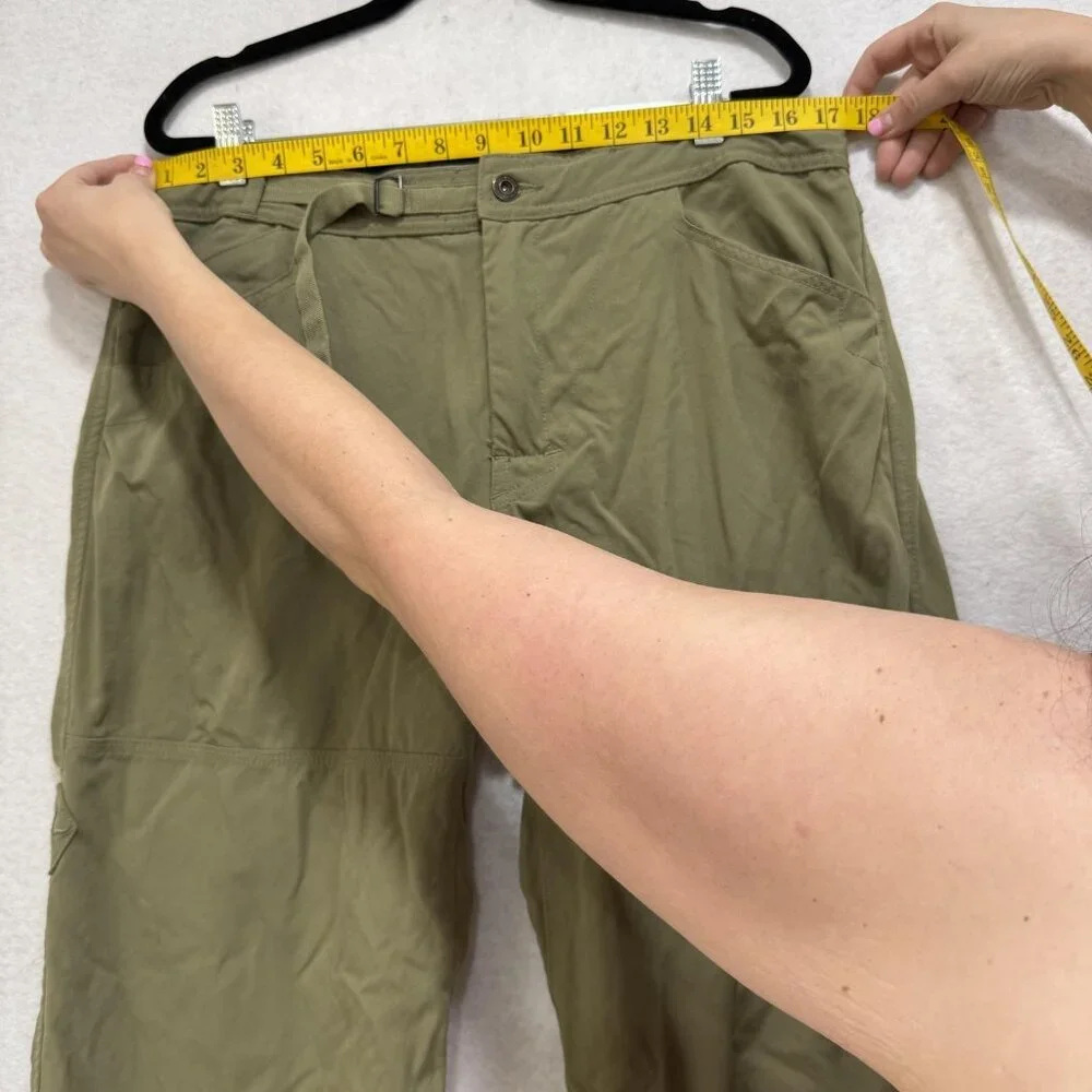 Prana Pants Mens XL Convertible Zip Off Cargo Hiking Outdoor Pockets Belted